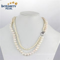 5mm &7.5-8.5mm Near Round AA Freshwater Double Pearl Necklace